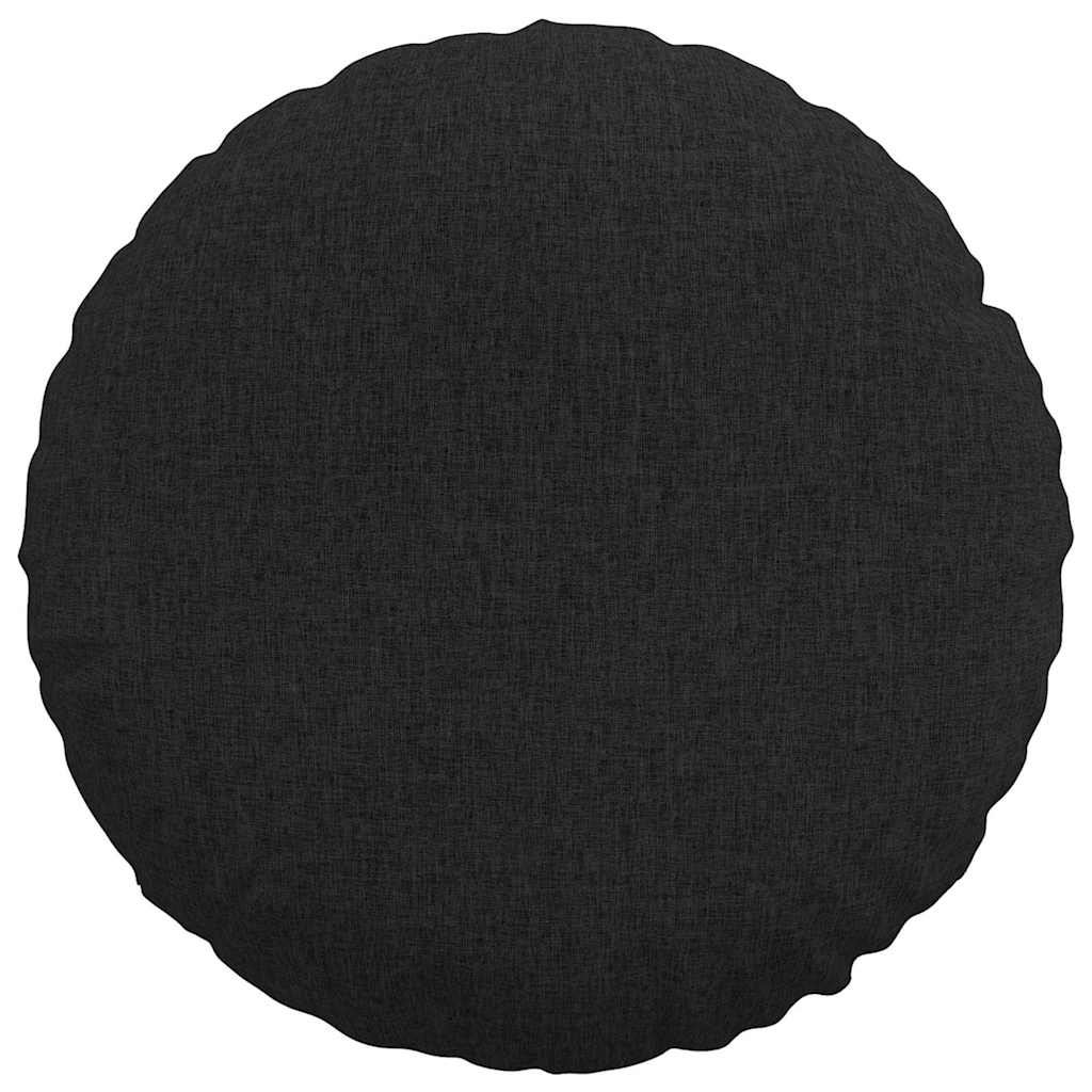 Sitzkissen 2 pcs Schwarz Ø50 x 19 cm Stoff