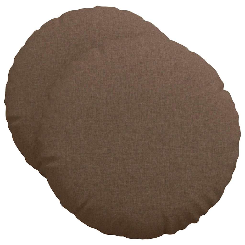 Sitzkissen 2 pcs Braun Ø50 x 19 cm Stoff
