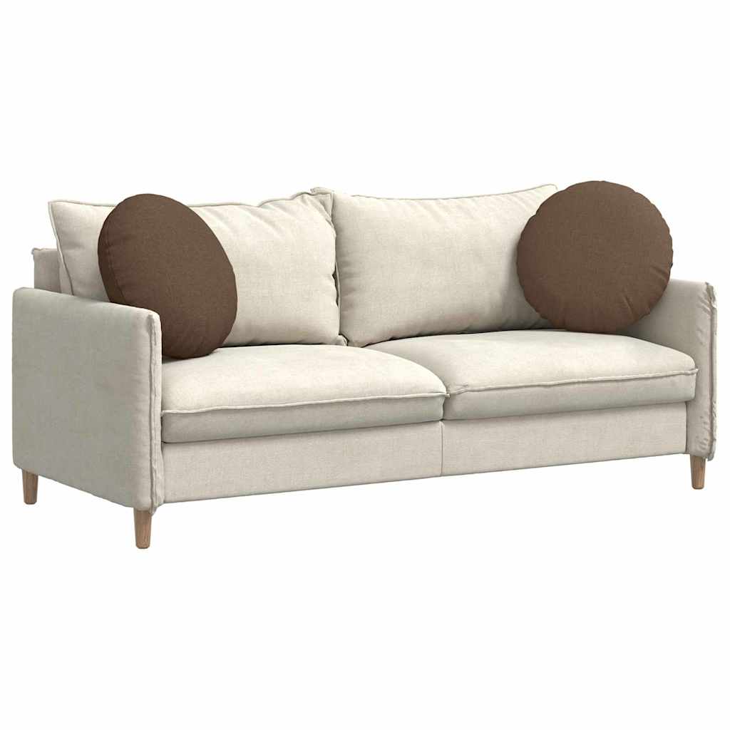 Sitzkissen 2 pcs Braun Ø50 x 19 cm Stoff