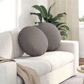 Sitzkissen 2 pcs Taupe Ø50 x 19 cm Stoff