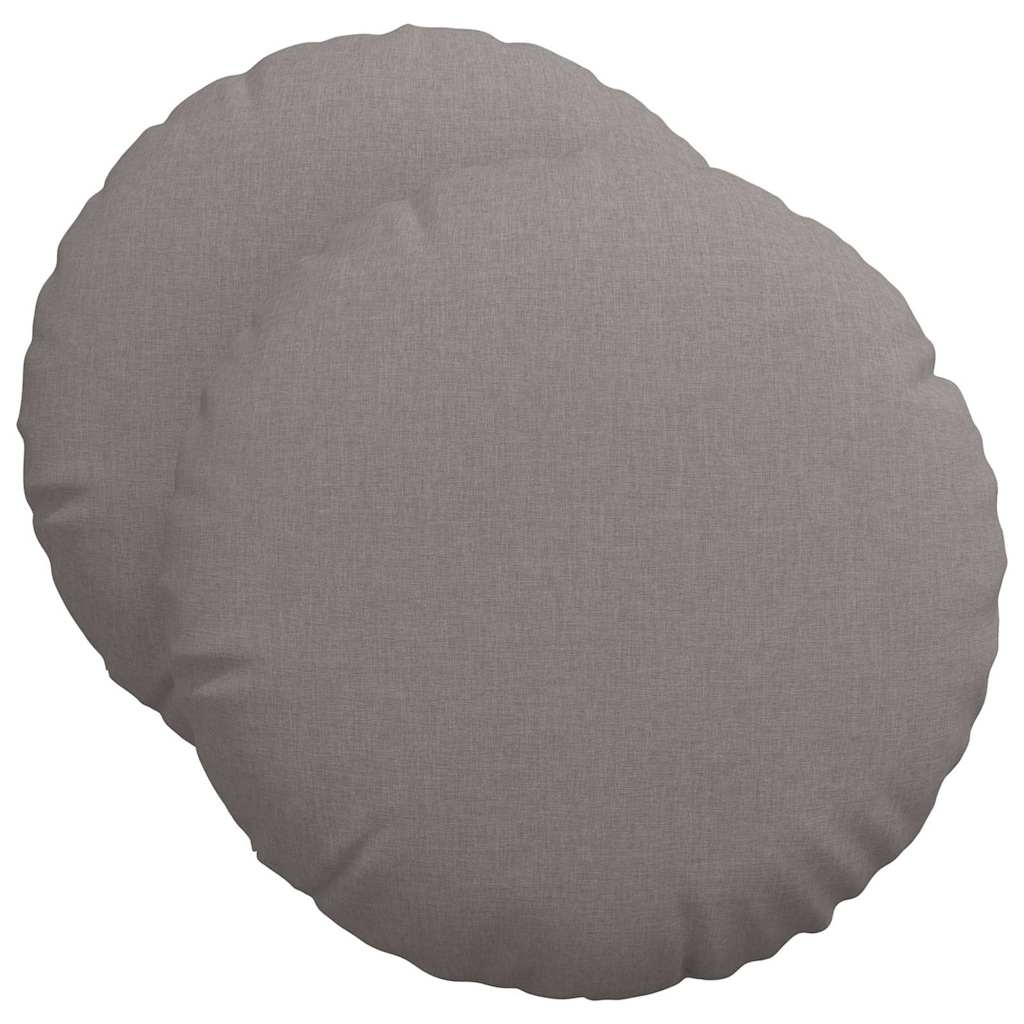 Sitzkissen 2 pcs Taupe Ø50 x 19 cm Stoff