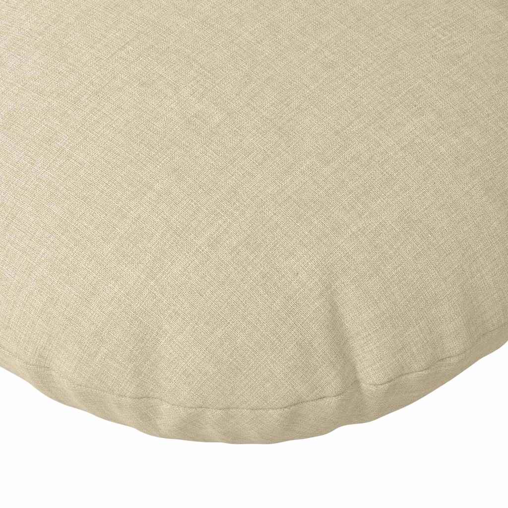 Sitzkissen 2 pcs Creme Ø50 x 19 cm Stoff