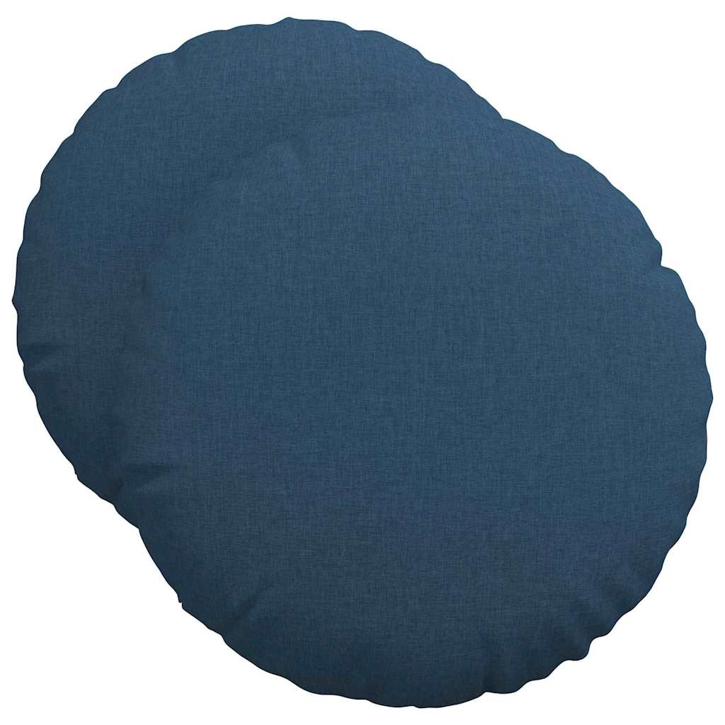 Sitzkissen 2 pcs Blau Ø50 x 19 cm Stoff