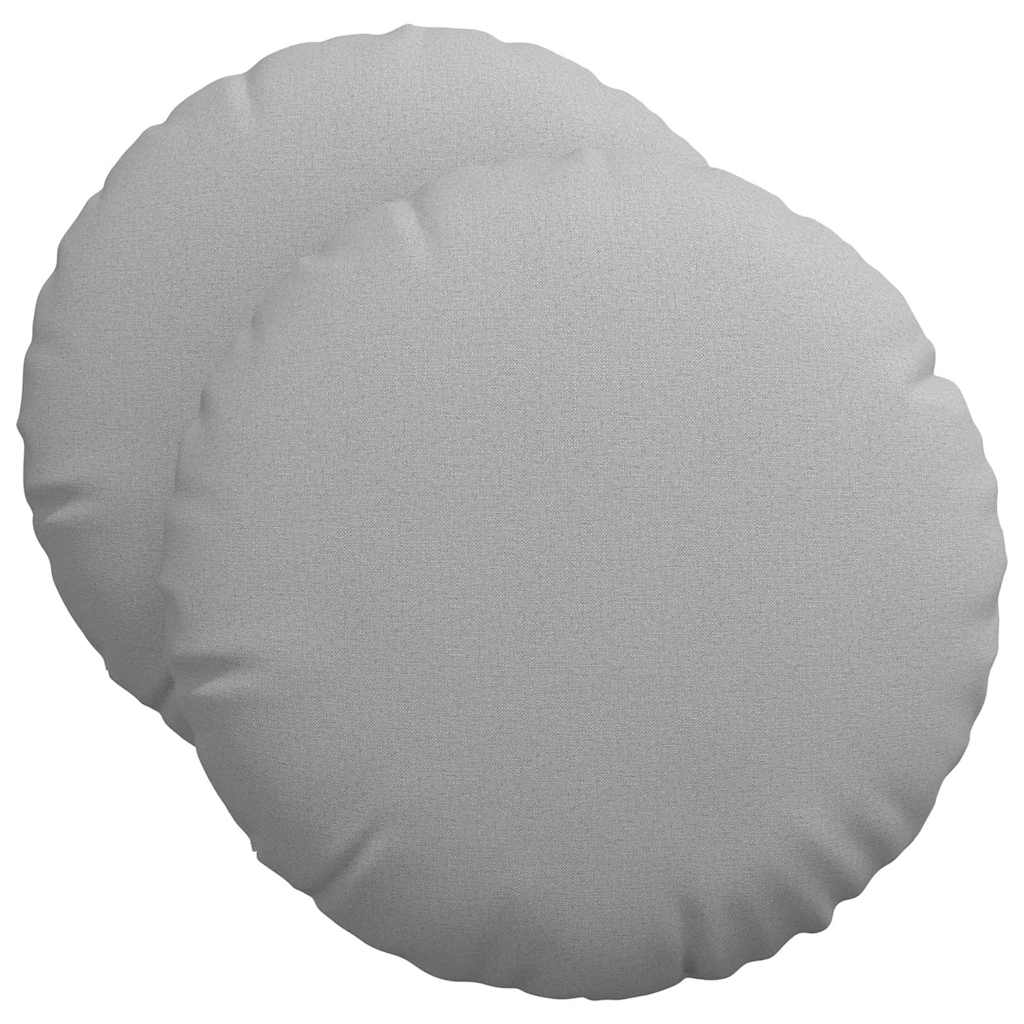 Sitzkissen 2 pcs Wolkengrau Ø50 x 19 cm Stoff