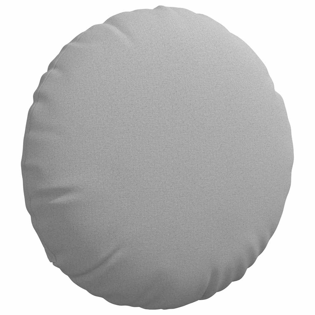 Sitzkissen 2 pcs Wolkengrau Ø50 x 19 cm Stoff