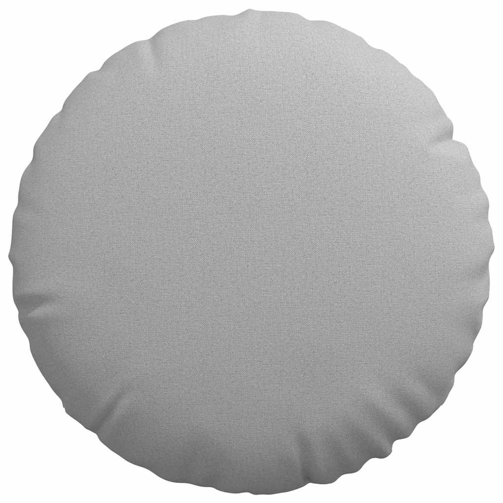 Sitzkissen 2 pcs Wolkengrau Ø50 x 19 cm Stoff