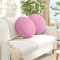 Sitzkissen 2 pcs Rosa Ø50 x 19 cm Stoff