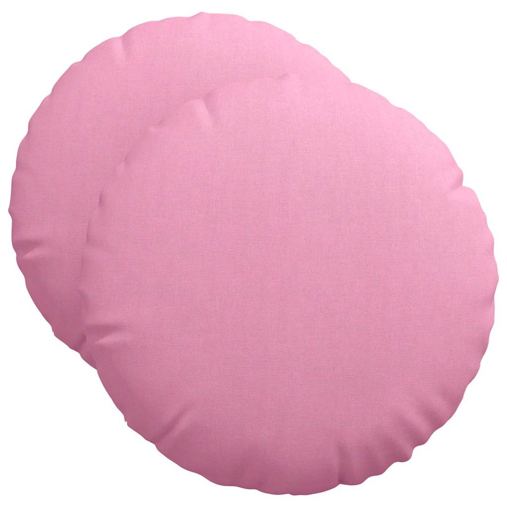 Sitzkissen 2 pcs Rosa Ø50 x 19 cm Stoff