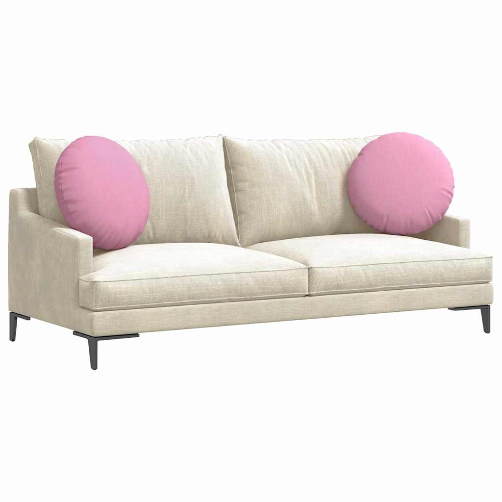 Sitzkissen 2 pcs Rosa Ø50 x 19 cm Stoff