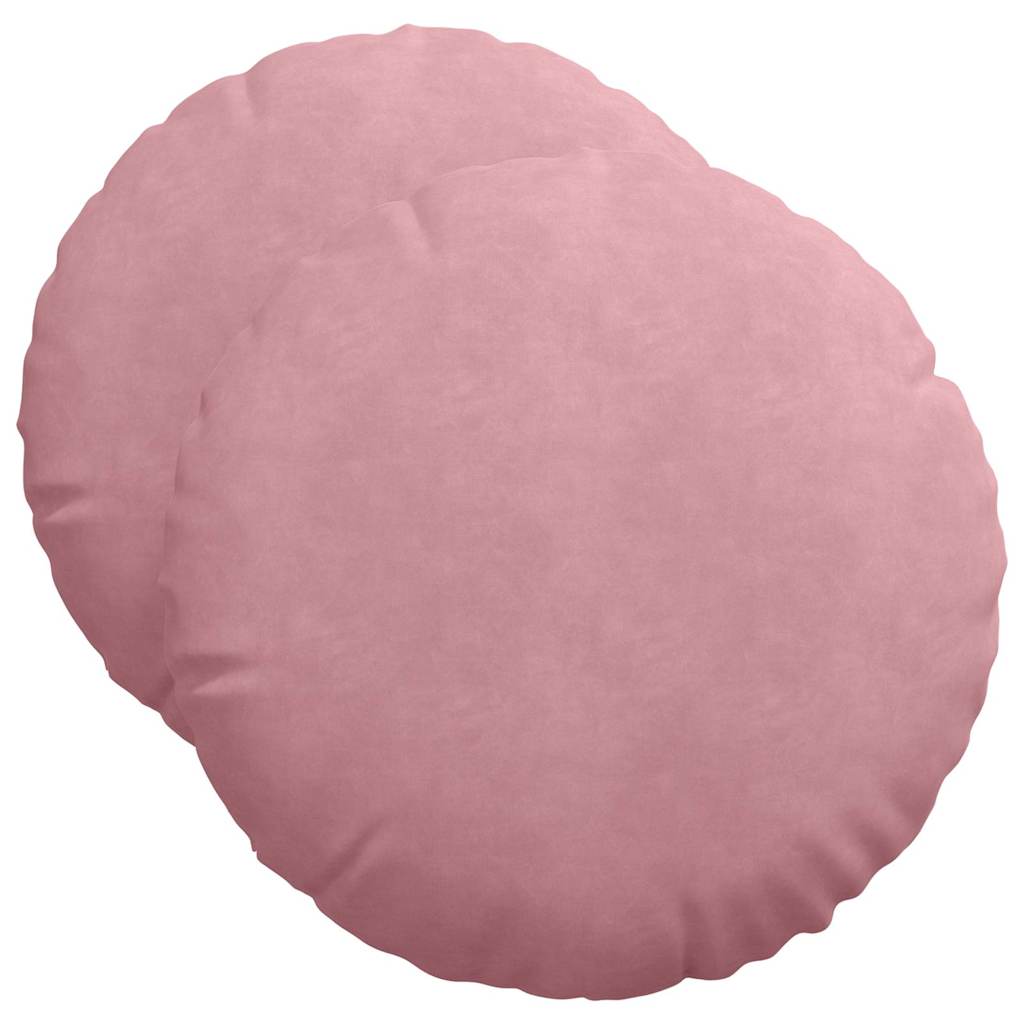 Sitzkissen 2 pcs Rosa Ø50 x 19 cm Samt