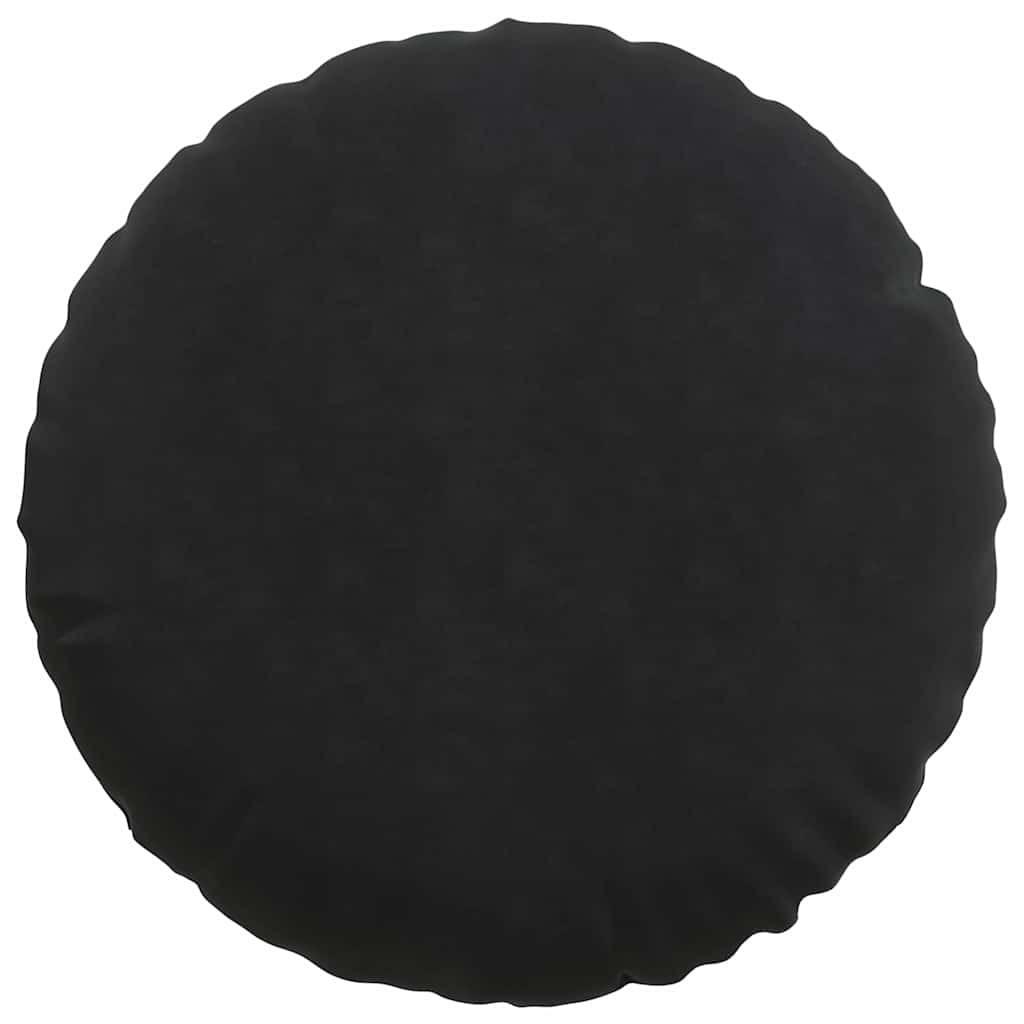 Sitzkissen 2 pcs Schwarz Ø50 x 19 cm Samt