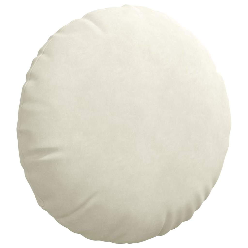 Sitzkissen 2 pcs Creme Ø50 x 19 cm Samt