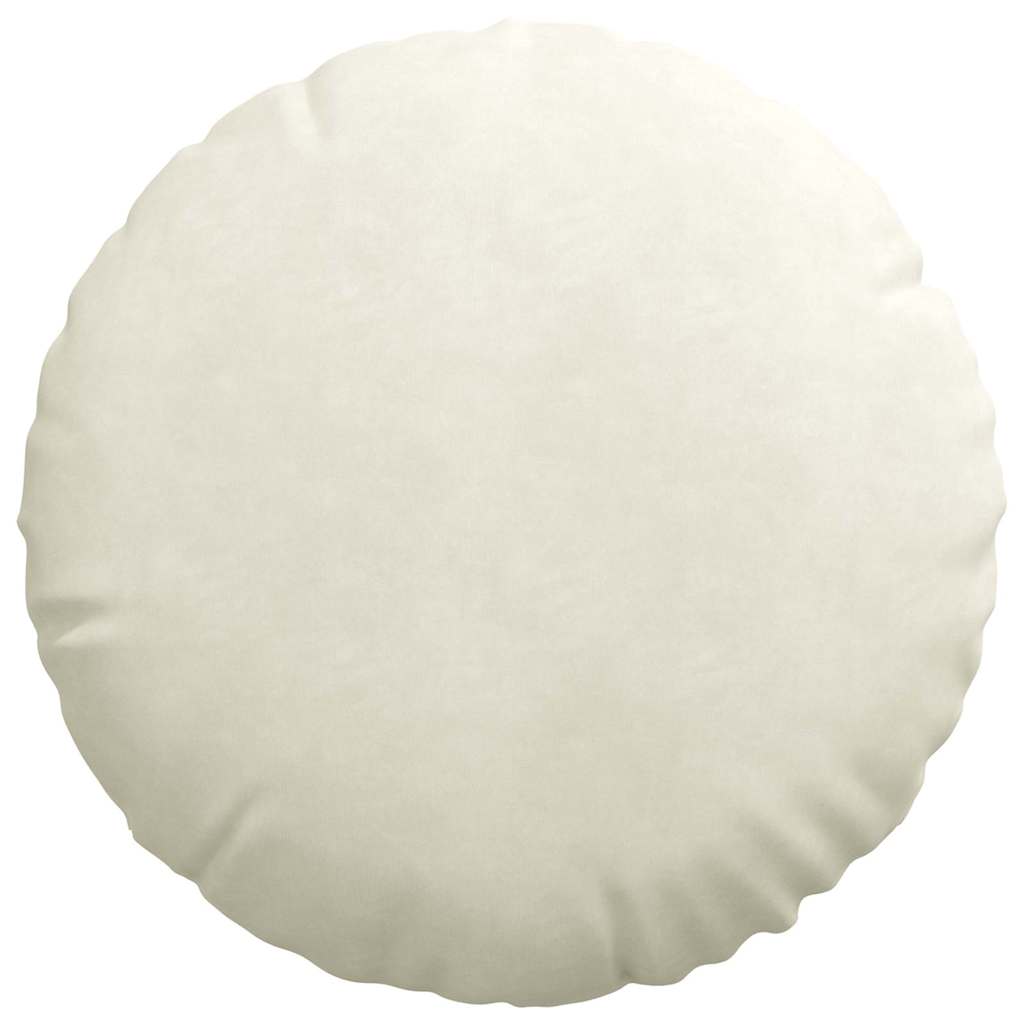Sitzkissen 2 pcs Creme Ø50 x 19 cm Samt