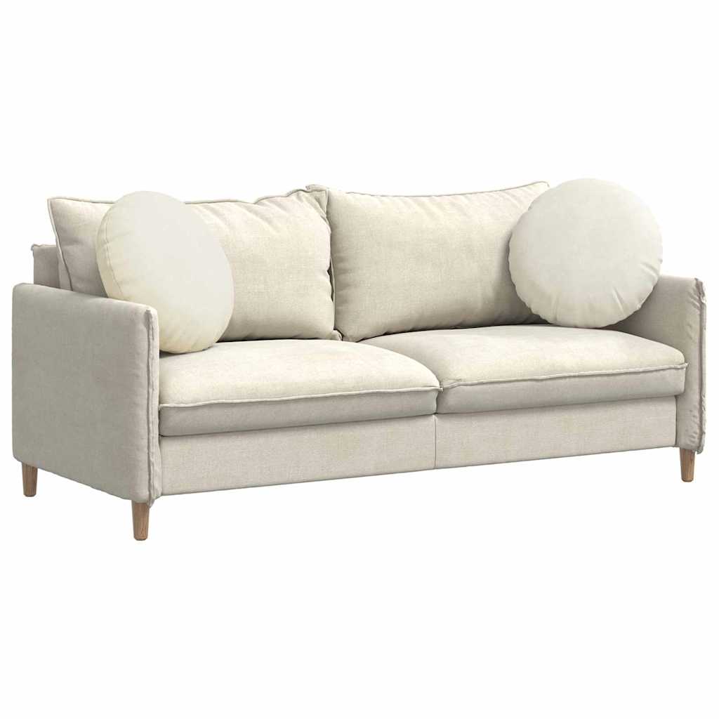 Sitzkissen 2 pcs Creme Ø50 x 19 cm Samt