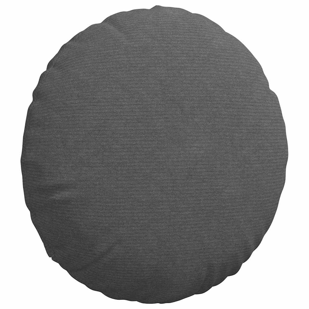 Sitzkissen 2 pcs Dunkelgrau Ø50 x 19 cm Cordstoff