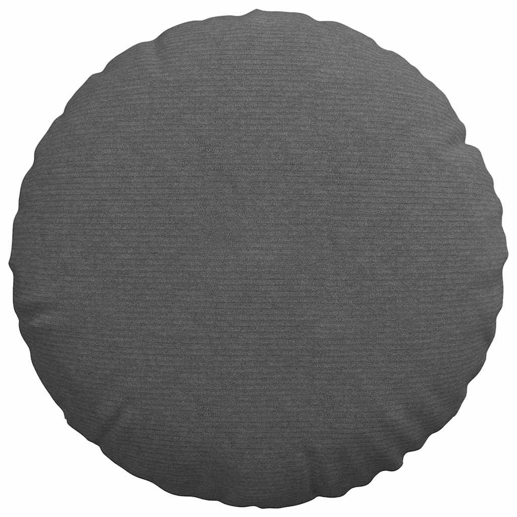 Sitzkissen 2 pcs Dunkelgrau Ø50 x 19 cm Cordstoff