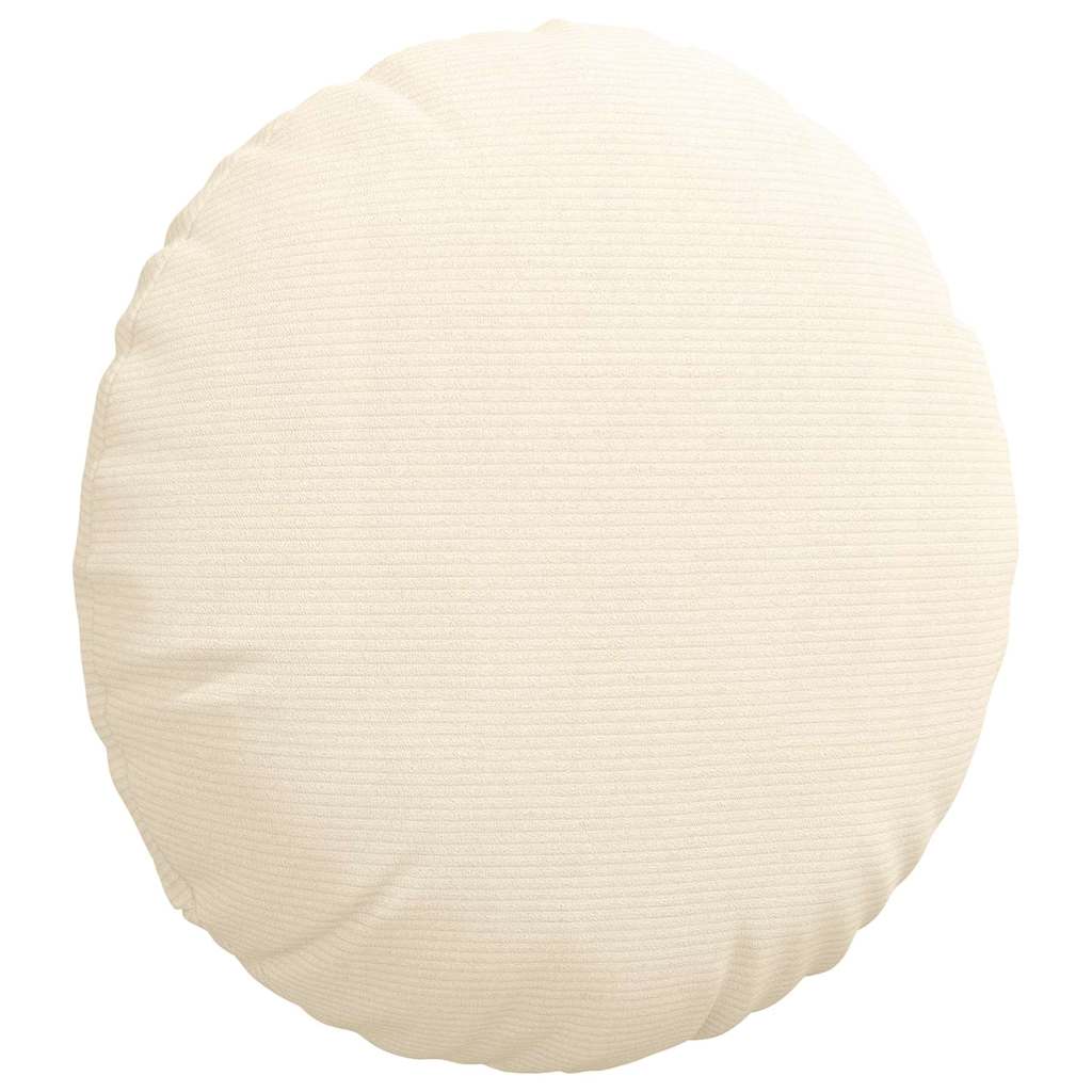 Sitzkissen 2 pcs Creme Ø50 x 19 cm Cordstoff
