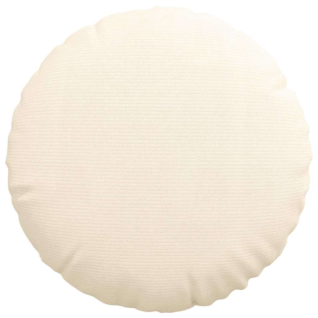 Sitzkissen 2 pcs Creme Ø50 x 19 cm Cordstoff