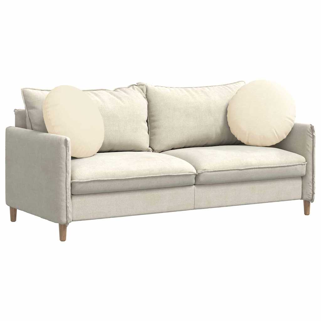 Sitzkissen 2 pcs Creme Ø50 x 19 cm Cordstoff