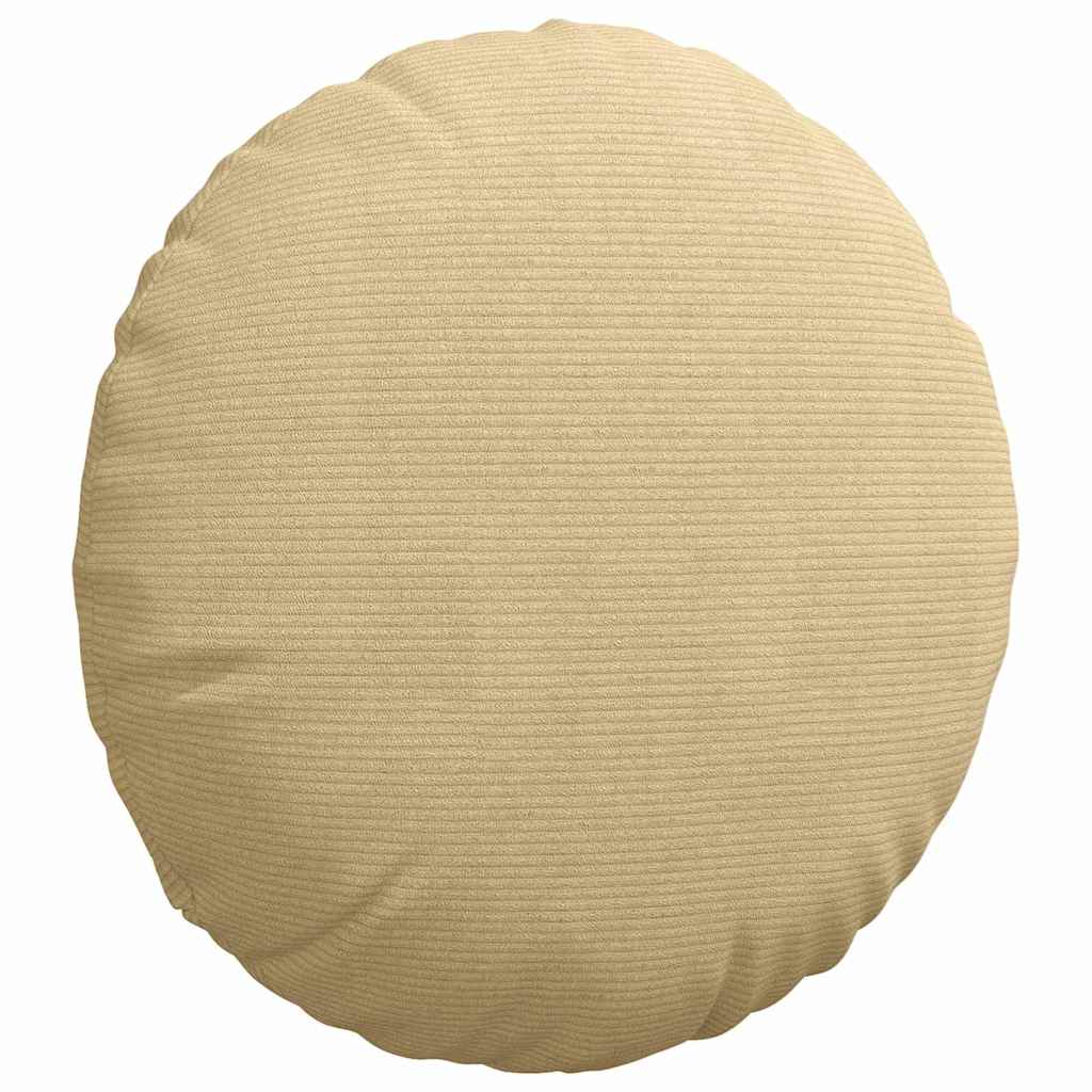 Sitzkissen 2 pcs Grau-Grün Ø50 x 19 cm Cordstoff