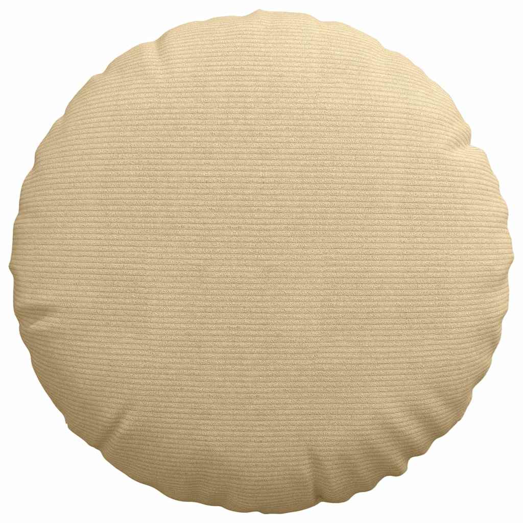 Sitzkissen 2 pcs Grau-Grün Ø50 x 19 cm Cordstoff