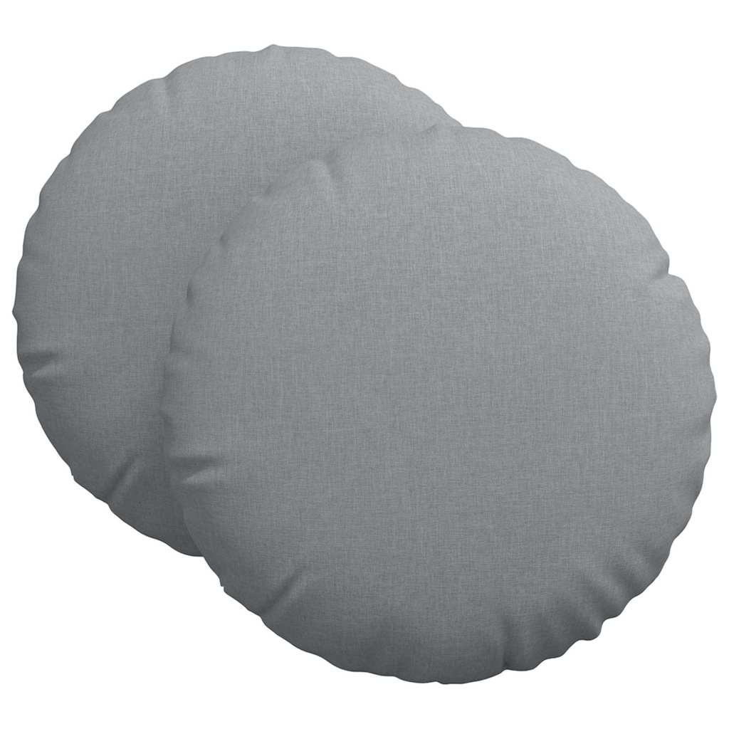 Sitzkissen 2 pcs Hellgrau Ø60 x 21 cm Stoff