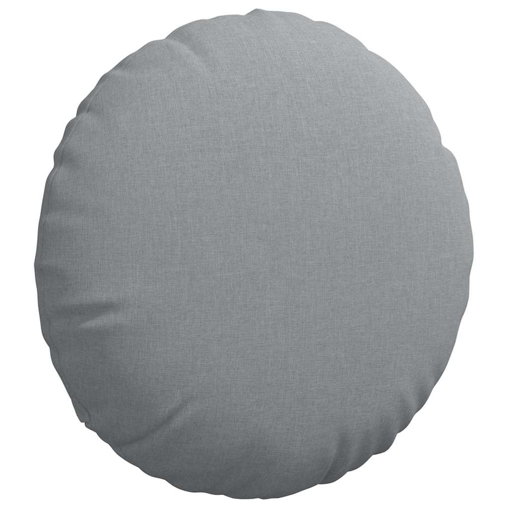 Sitzkissen 2 pcs Hellgrau Ø60 x 21 cm Stoff