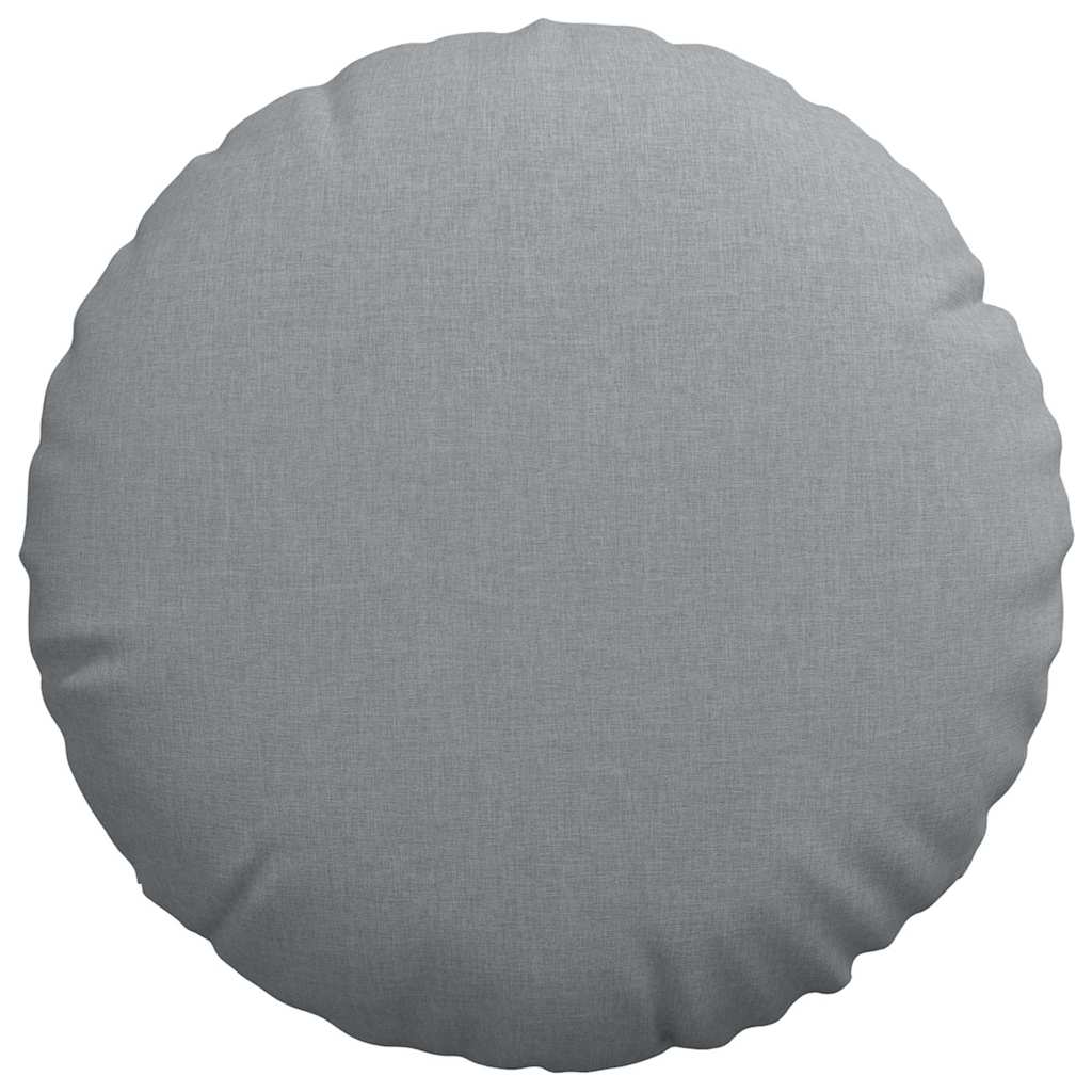 Sitzkissen 2 pcs Hellgrau Ø60 x 21 cm Stoff