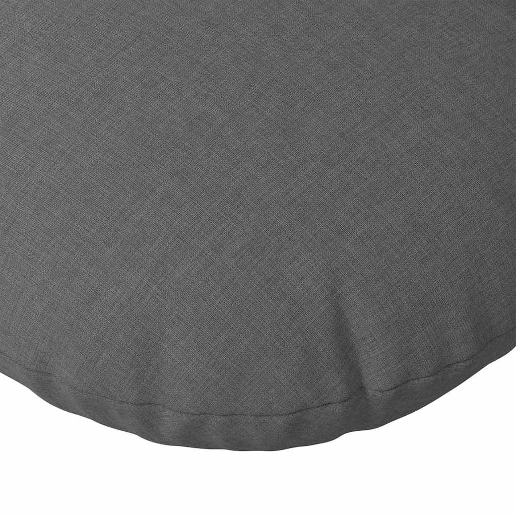 Sitzkissen 2 pcs Dunkelgrau Ø60 x 21 cm Stoff