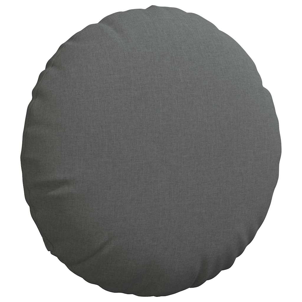 Sitzkissen 2 pcs Dunkelgrau Ø60 x 21 cm Stoff