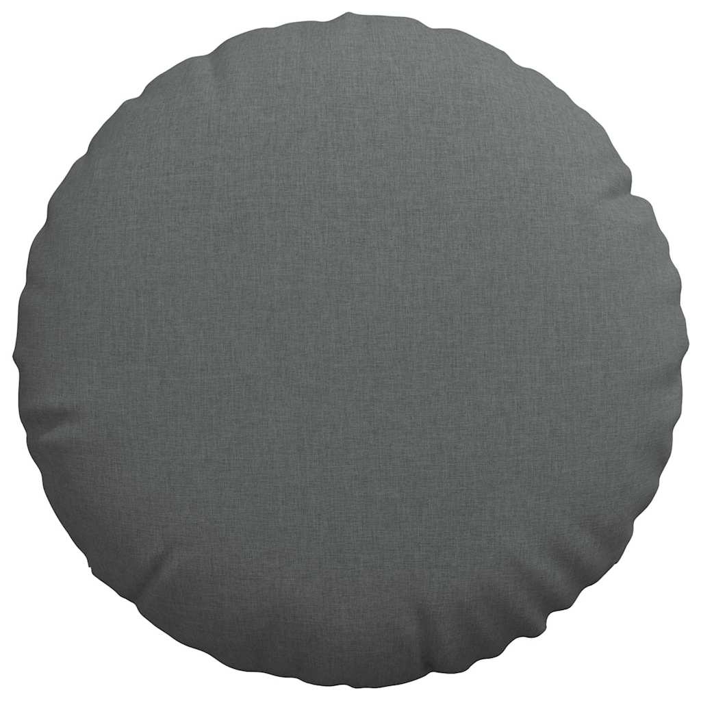 Sitzkissen 2 pcs Dunkelgrau Ø60 x 21 cm Stoff