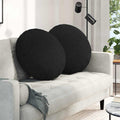 Sitzkissen 2 pcs Schwarz Ø60 x 21 cm Stoff