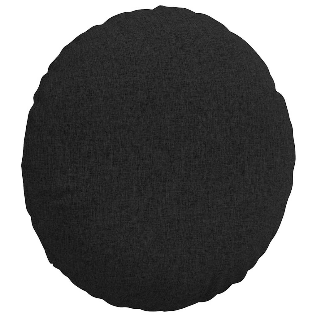 Sitzkissen 2 pcs Schwarz Ø60 x 21 cm Stoff