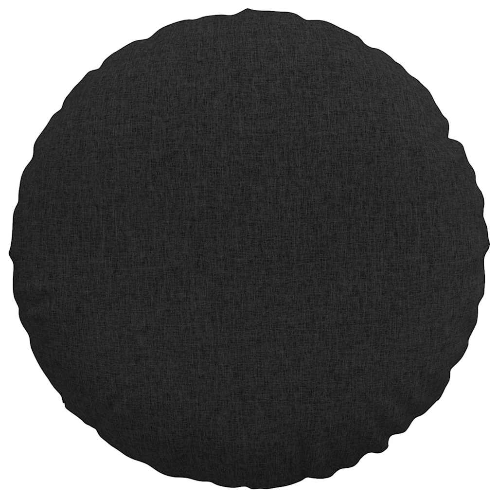 Sitzkissen 2 pcs Schwarz Ø60 x 21 cm Stoff