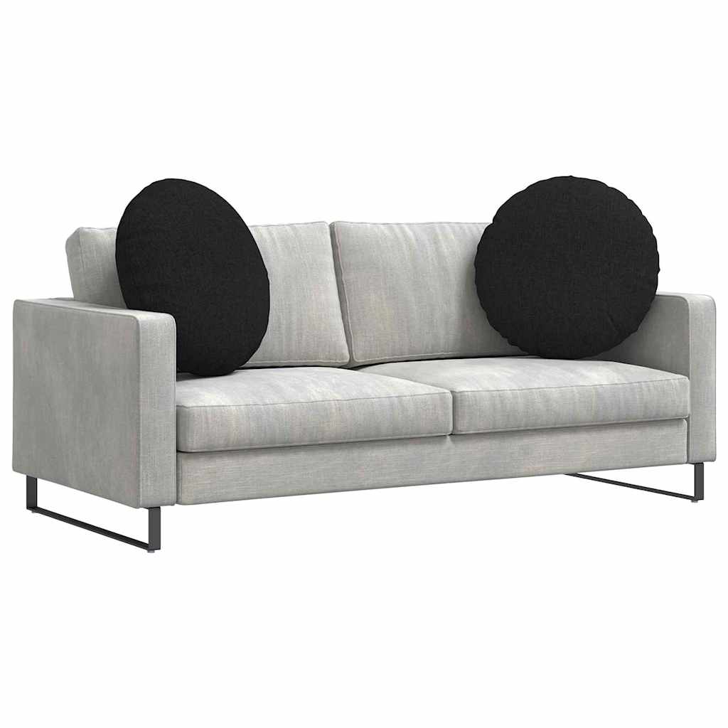 Sitzkissen 2 pcs Schwarz Ø60 x 21 cm Stoff