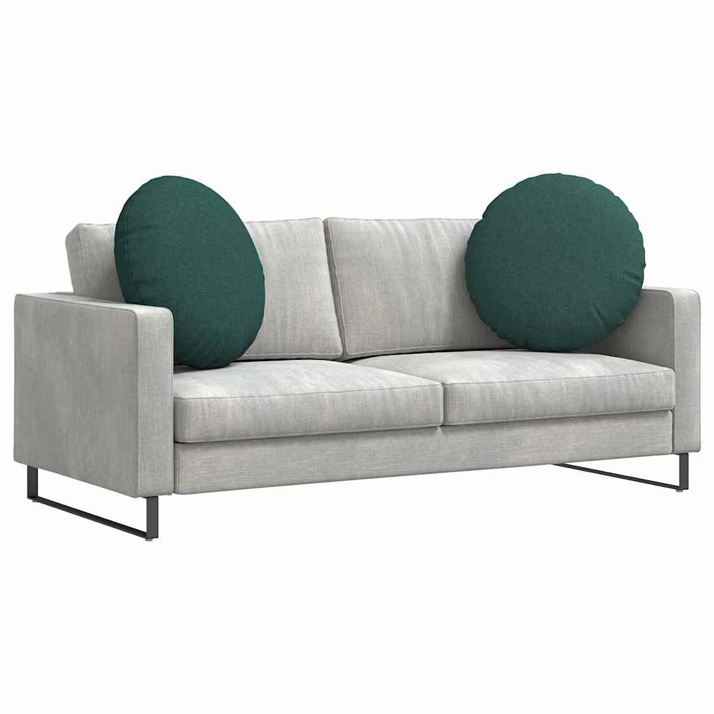 Sitzkissen 2 pcs Dunkelgrün Ø60 x 21 cm Stoff