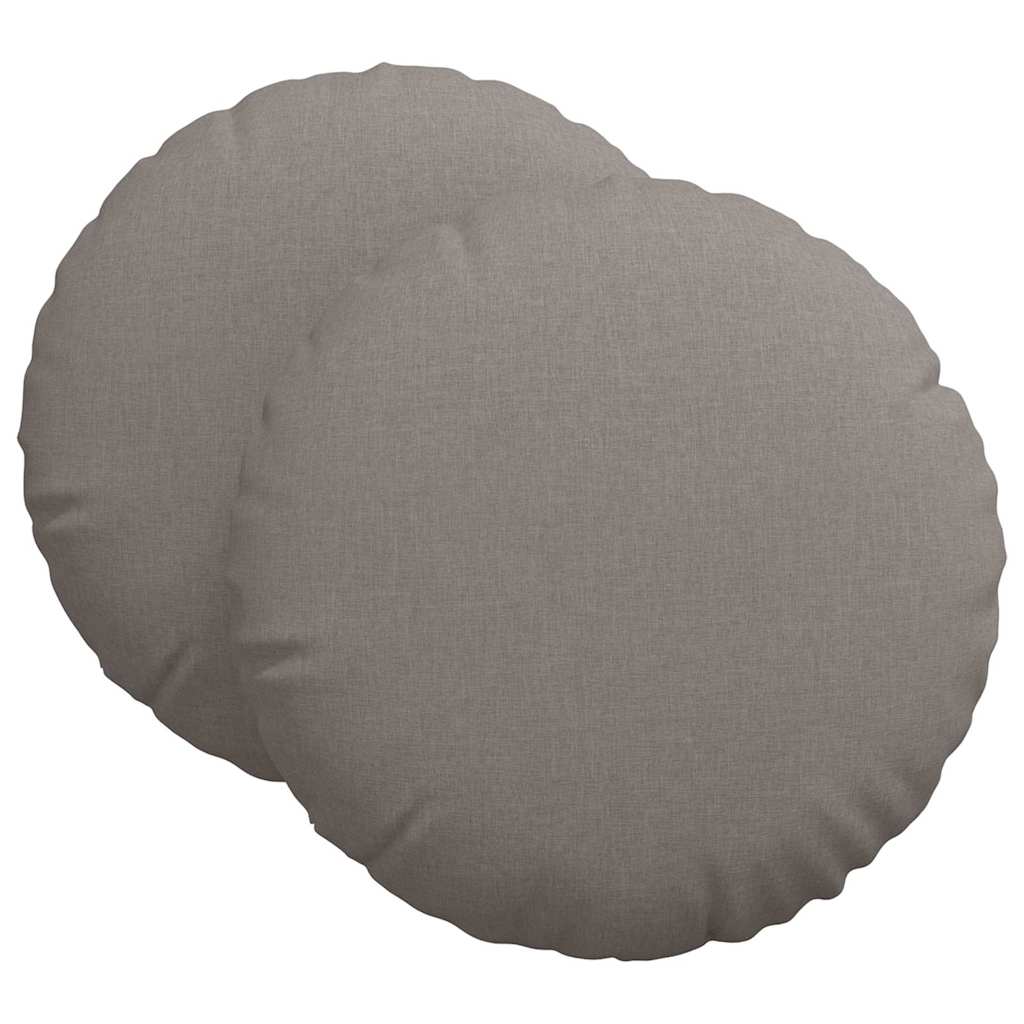 Sitzkissen 2 pcs Taupe Ø60 x 21 cm Stoff