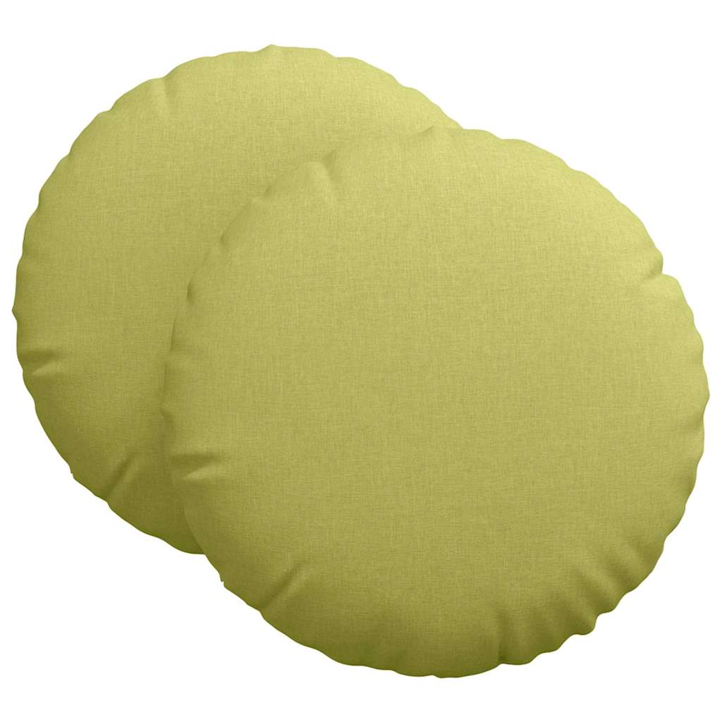 Sitzkissen 2 pcs Hellgrün Ø60 x 21 cm Stoff