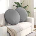 Sitzkissen 2 pcs Wolkengrau Ø60 x 21 cm Stoff