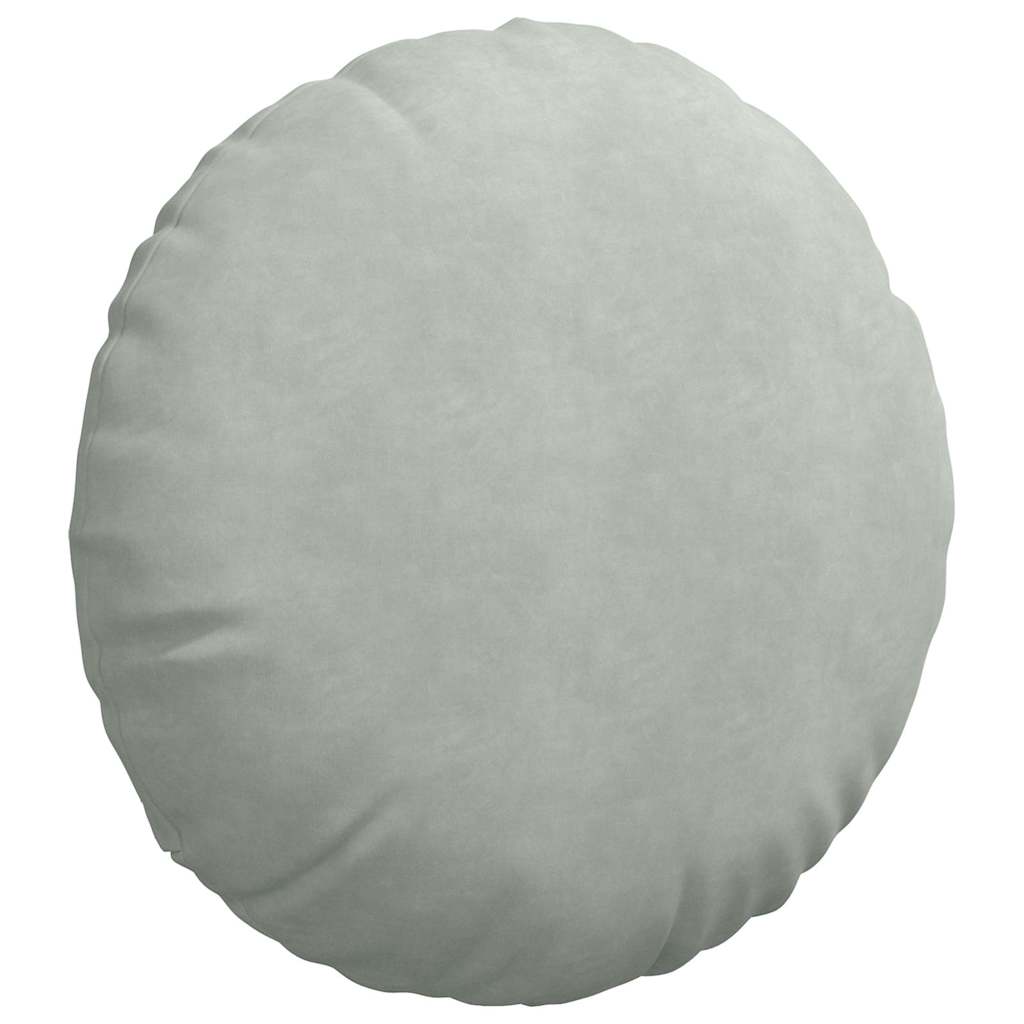 Sitzkissen 2 pcs Hellgrau Ø60 x 21 cm Samt