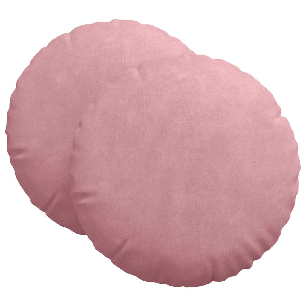 Sitzkissen 2 pcs Rosa Ø60 x 21 cm Samt