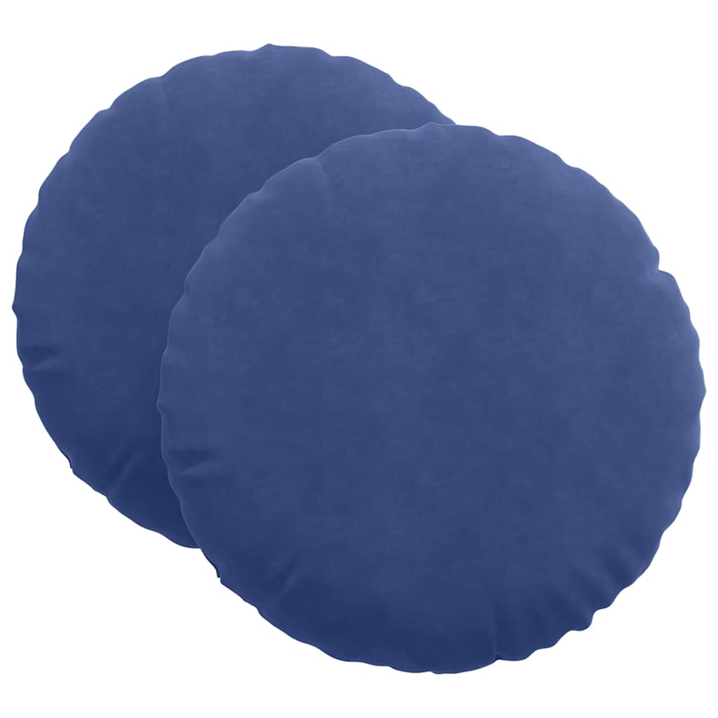 Sitzkissen 2 pcs Polizeiblau Ø60 x 21 cm Samt