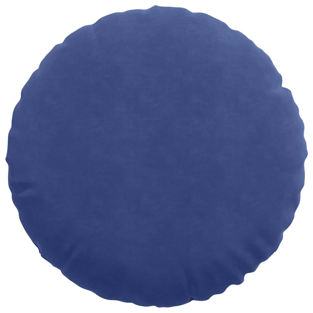 Sitzkissen 2 pcs Polizeiblau Ø60 x 21 cm Samt