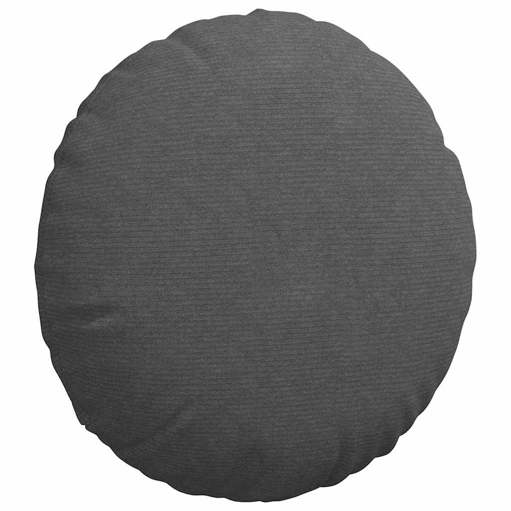 Sitzkissen 2 pcs Dunkelgrau Ø60 x 21 cm Cordstoff