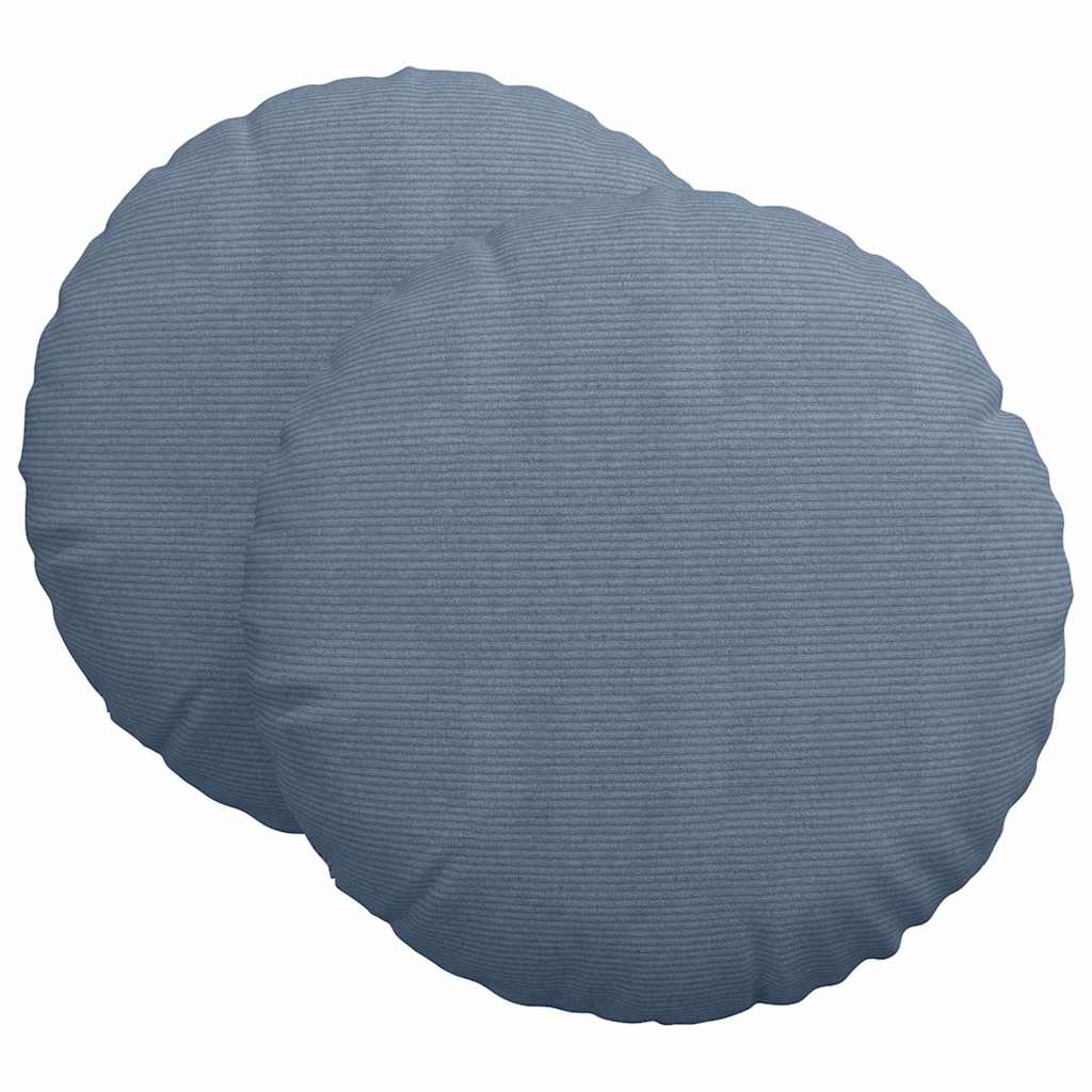 Sitzkissen 2 pcs Blau Ø60 x 21 cm Cordstoff