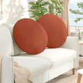 Sitzkissen 2 pcs Rot-Orange Ø60 x 21 cm Cordstoff