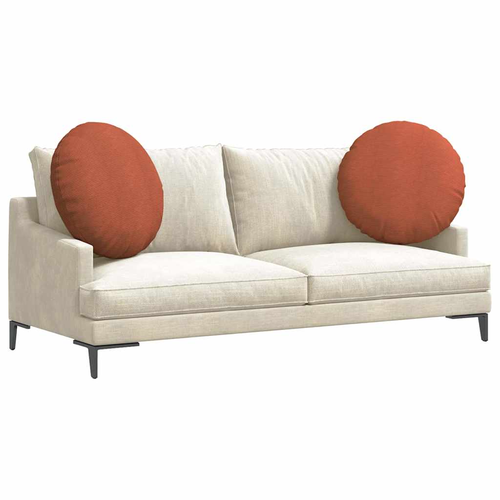 Sitzkissen 2 pcs Rot-Orange Ø60 x 21 cm Cordstoff