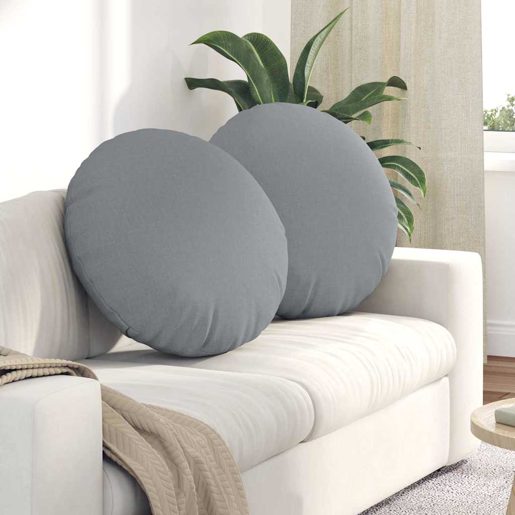 Sitzkissen 2 pcs Hellgrau Ø80 x 29 cm Stoff
