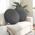 Sitzkissen 2 pcs Dunkelgrau Ø80 x 29 cm Stoff