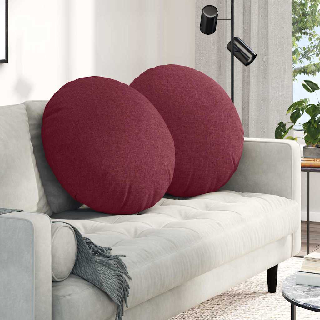 Sitzkissen 2 pcs Weinrot Ø80 x 29 cm Stoff